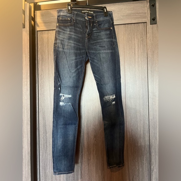 Express Mid Rise Jean Leggings 2R - Picture 1 of 3